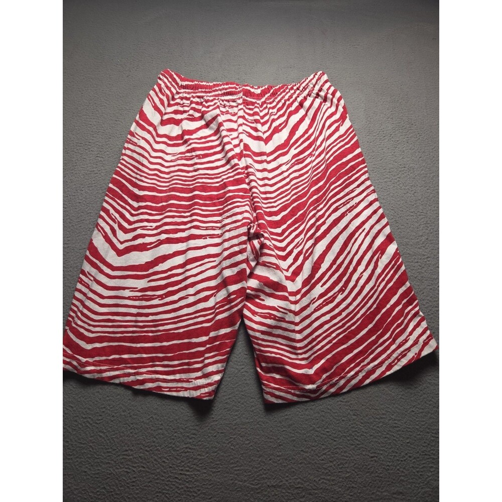 Vintage 90s Zubaz Zebra Print Shorts LARGE MENS Red White All Over Print Gym